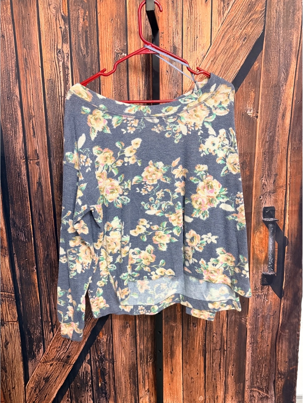 Anthropologie Floral Long Sleeve Sweater Top Size S